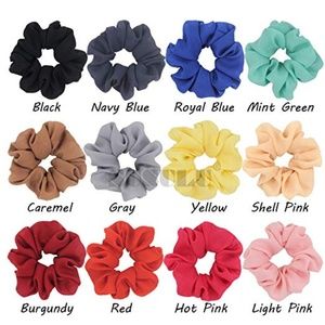 12 Chiffon Hair Scrunchies